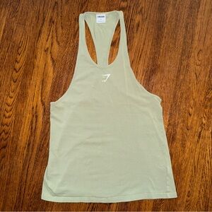 Gymshark Men’s React STRINGER Slim Fit Green Small Tank Top Shirt